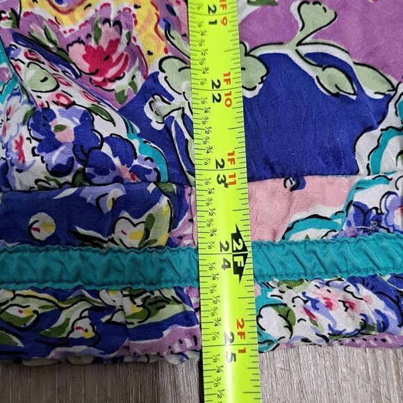 Vintage Mureli Floral Print Silk Studded Zip-Up Oversized Lightweight Jacket Sm - Picture 7 of 17